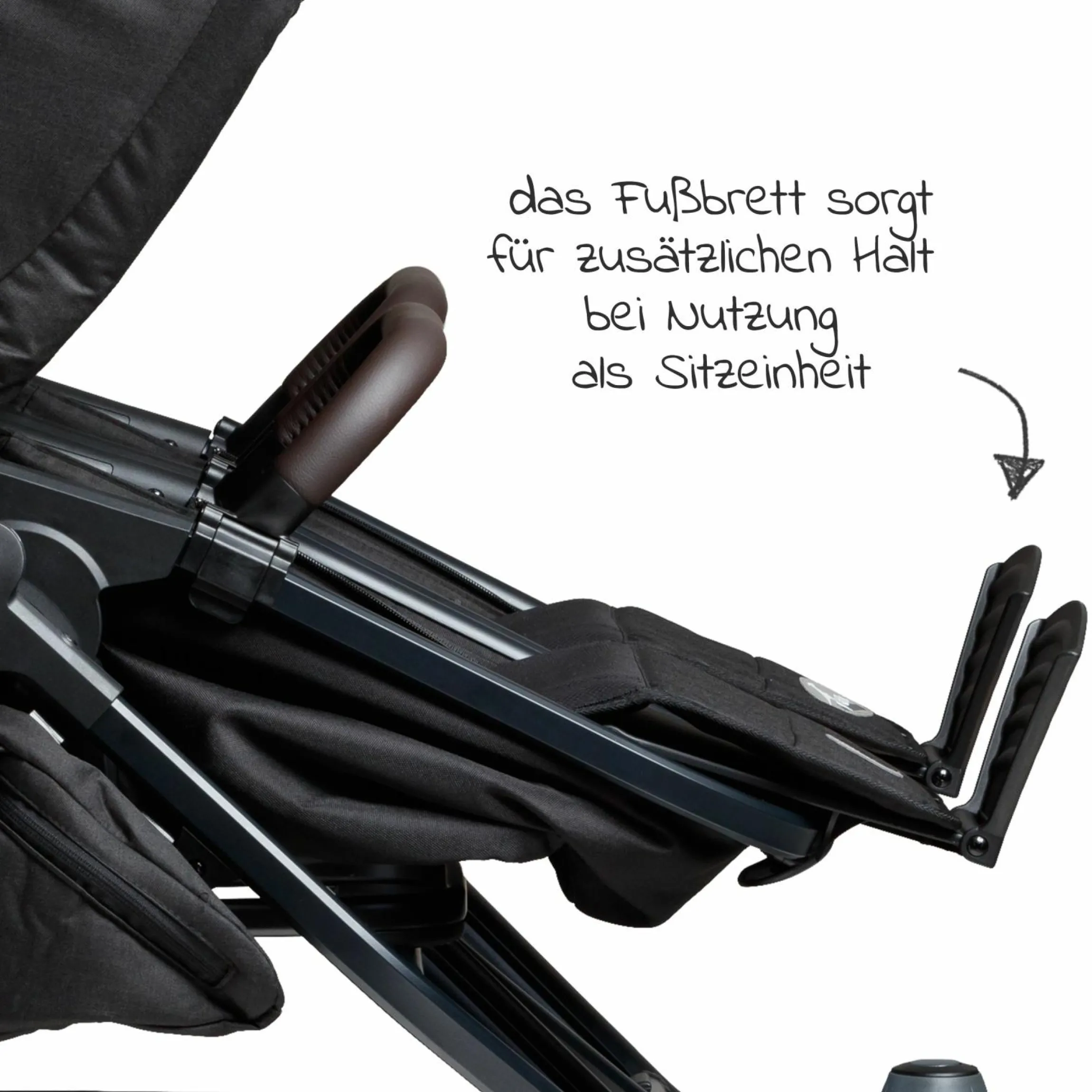 Kombi-Einheit (1 x Wanne / Sitz) für Duo 2 - Schwarz - Kollektion 2025