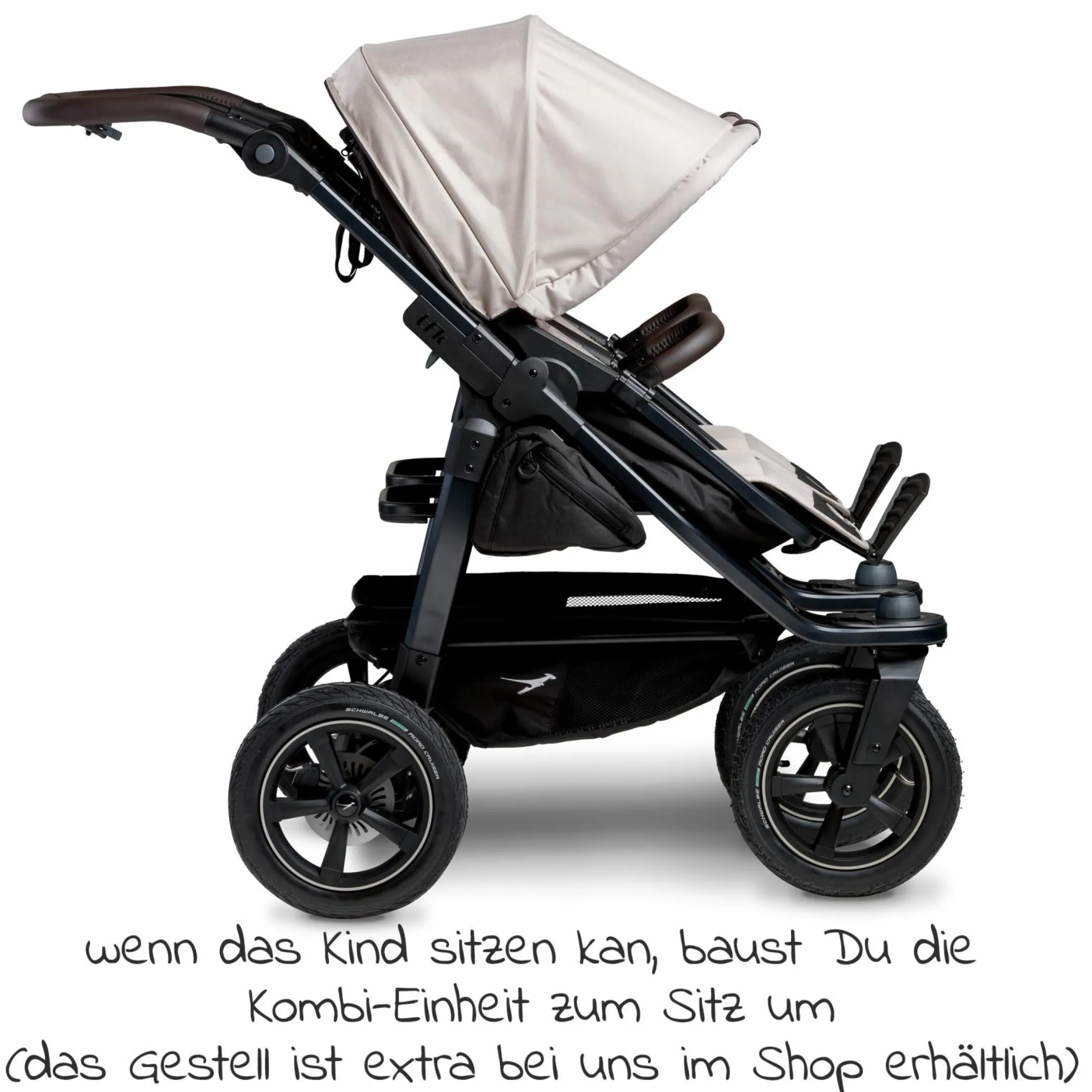 Kombi-Einheit (1 x Wanne / Sitz) für Duo 2 - Sand - Kollektion 2025