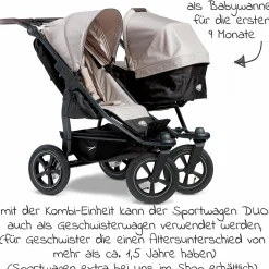 Kombi-Einheit (1 x Wanne / Sitz) für Duo 2 - Sand - Kollektion 2025