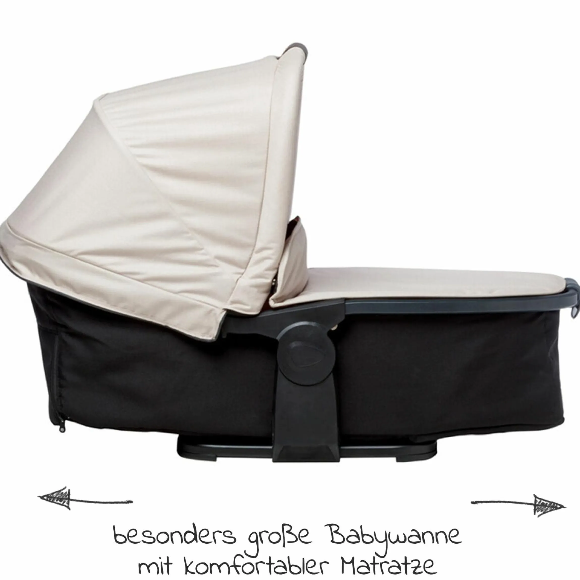 Kombi-Einheit (1 x Wanne / Sitz) für Duo 2 - Sand - Kollektion 2025