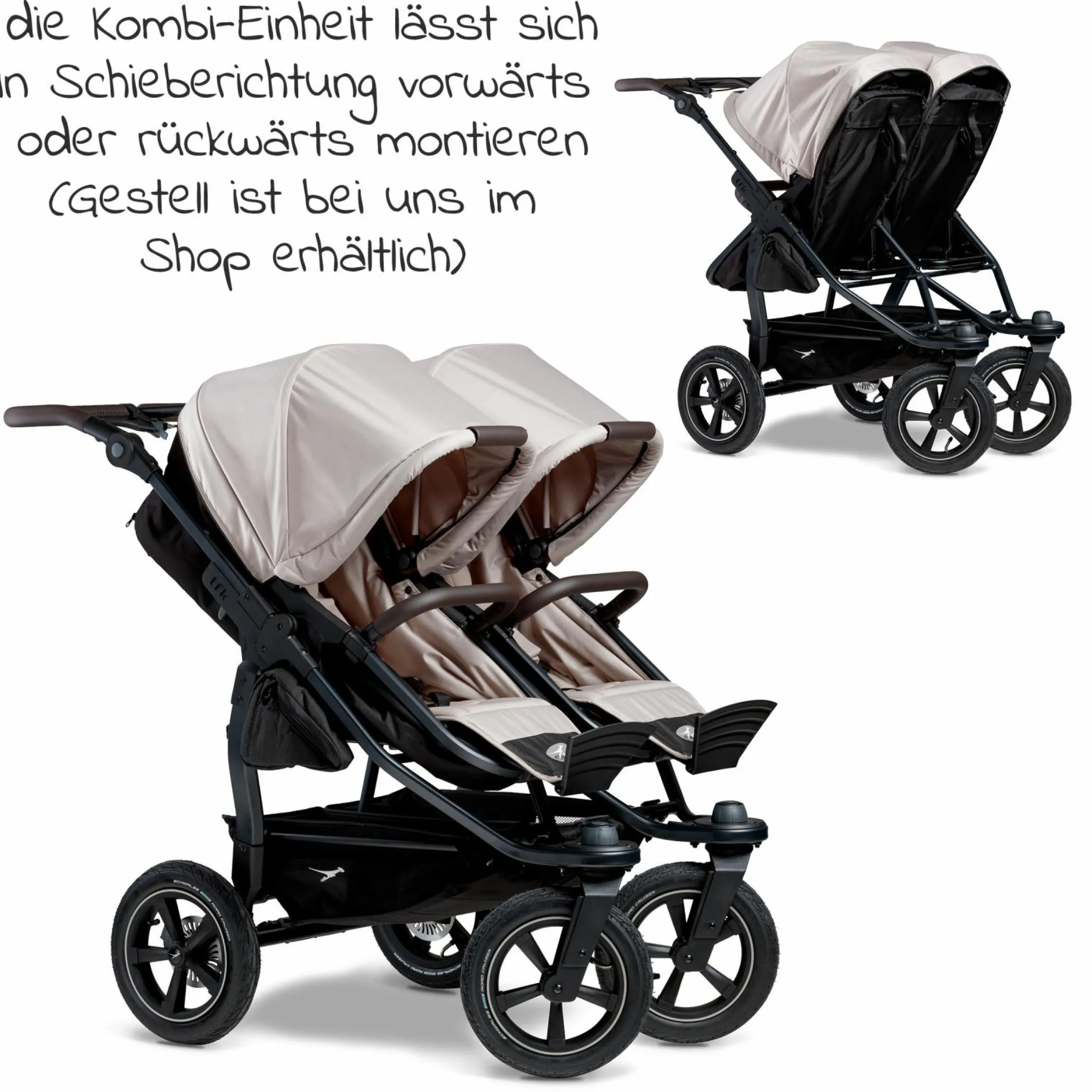 Kombi-Einheit (1 x Wanne / Sitz) für Duo 2 - Sand - Kollektion 2025