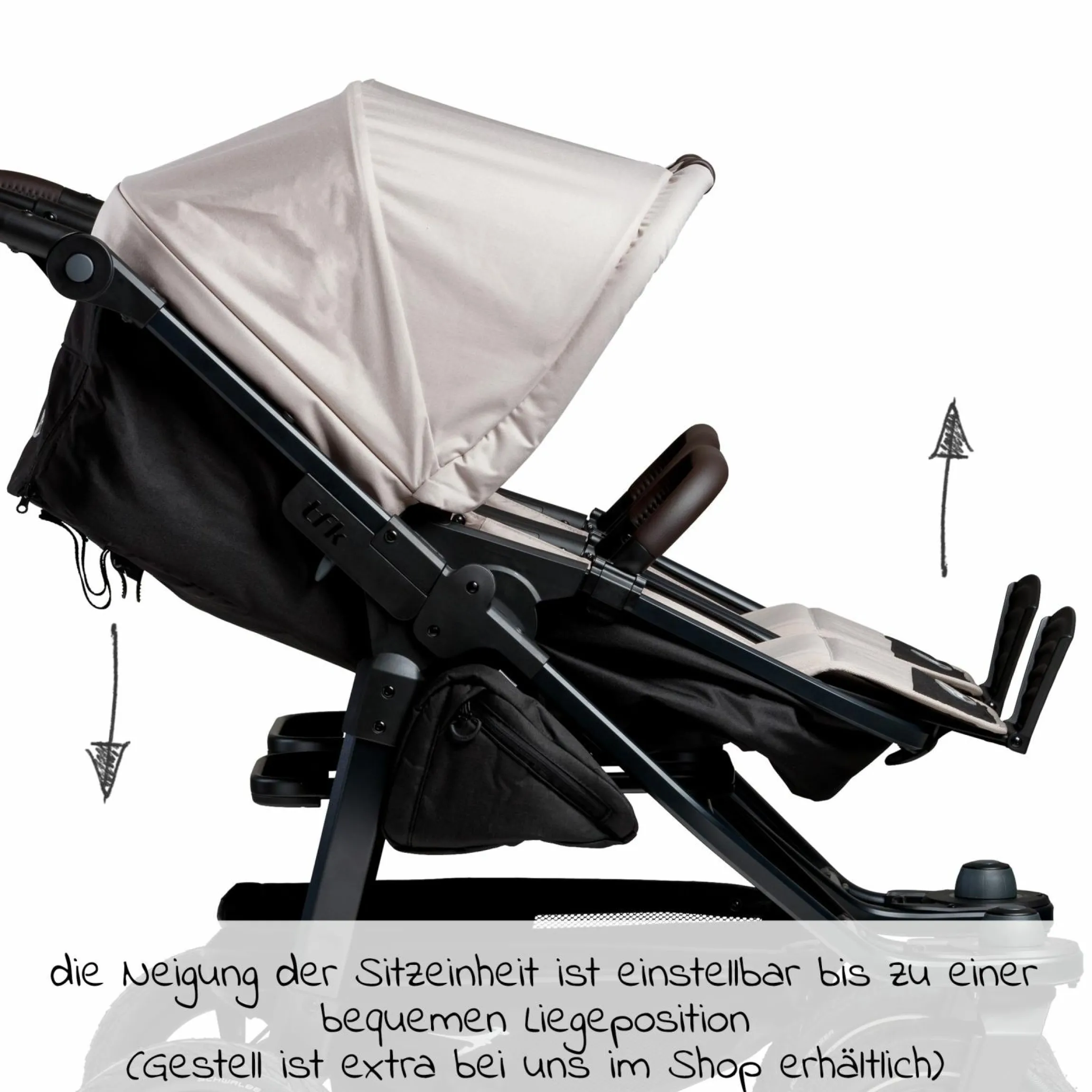 Kombi-Einheit (1 x Wanne / Sitz) für Duo 2 - Sand - Kollektion 2025