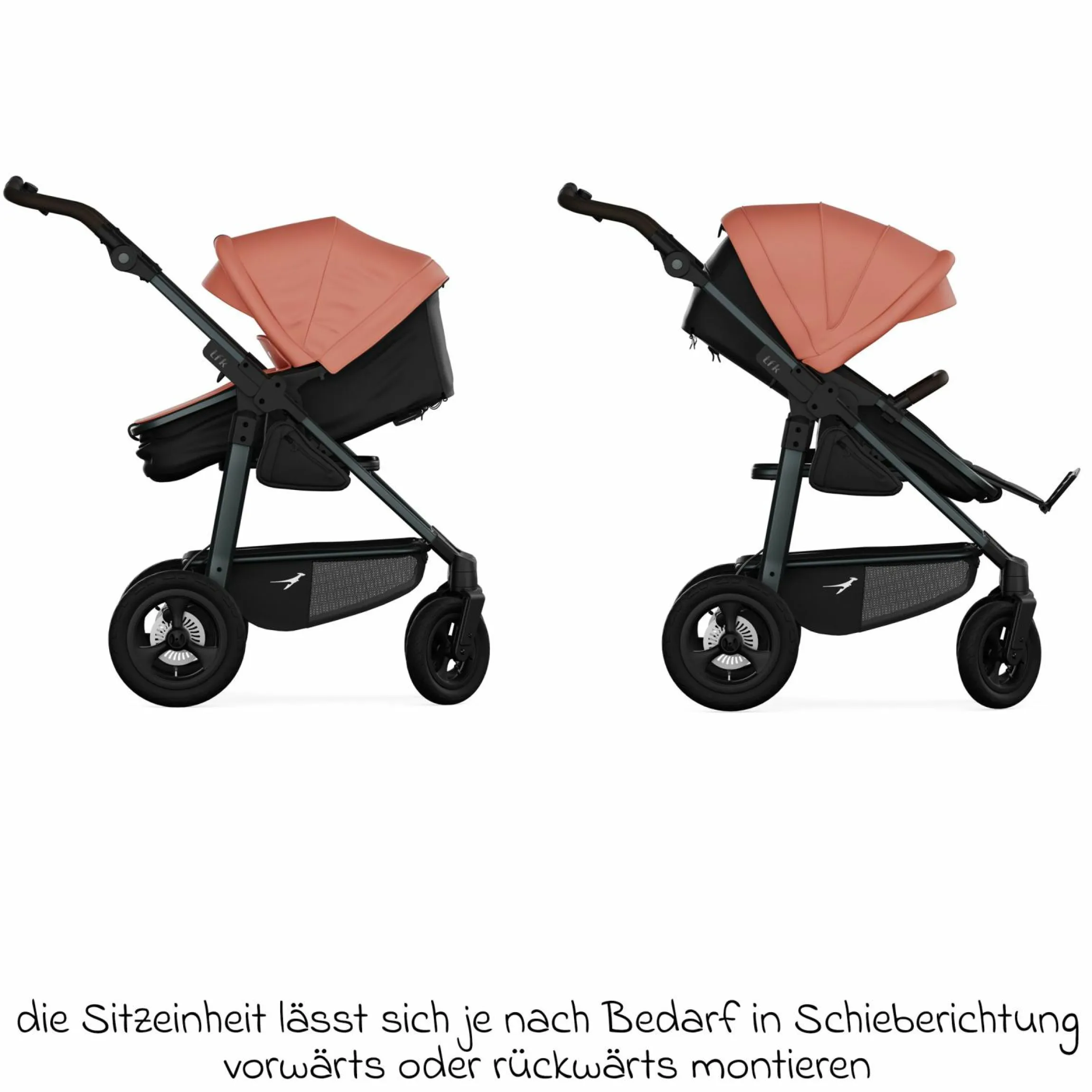 Kombi-Einheit (Wanne & Sitz) für Mono 3/4 & Pro - Lachs - Kollektion 2025
