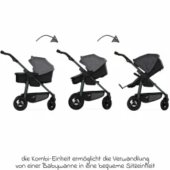 Kombi-Einheit (Wanne & Sitz) für Mono 3/4 & Pro - Premium Grau - Kollektion 2025