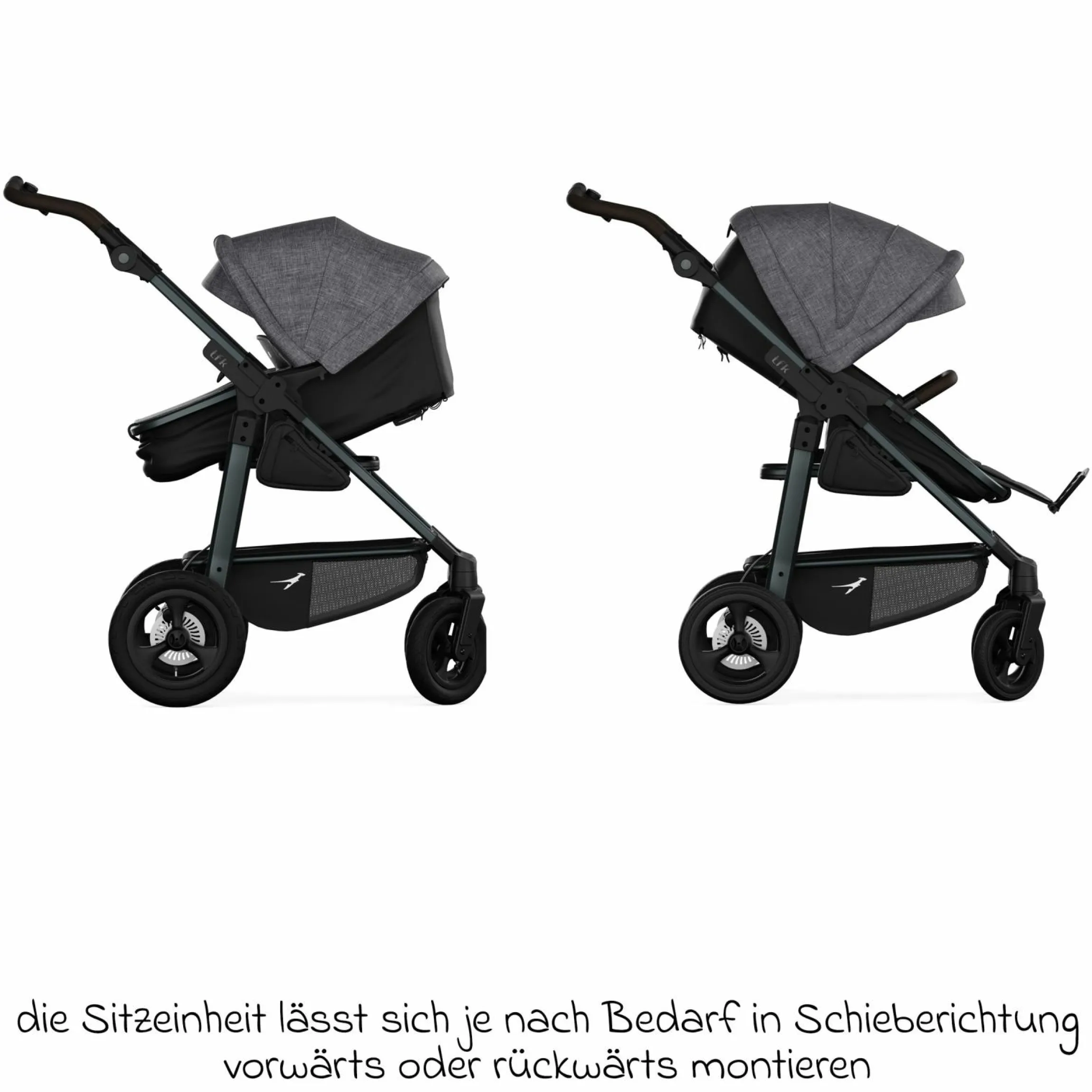 Kombi-Einheit (Wanne & Sitz) für Mono 3/4 & Pro - Premium Grau - Kollektion 2025