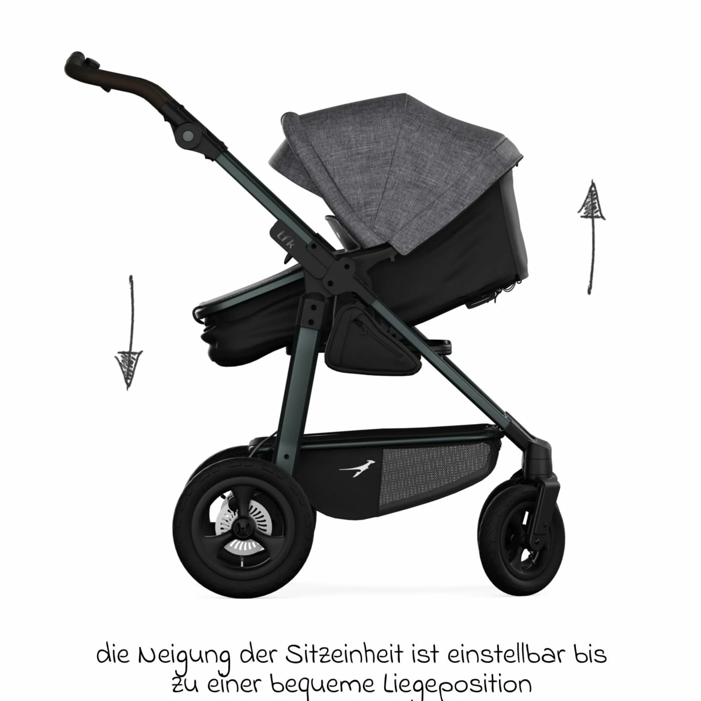 Kombi-Einheit (Wanne & Sitz) für Mono 3/4 & Pro - Premium Grau - Kollektion 2025