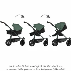 Kombi-Einheit (Wanne & Sitz) für Mono 3/4 & Pro - Olive - Kollektion 2025