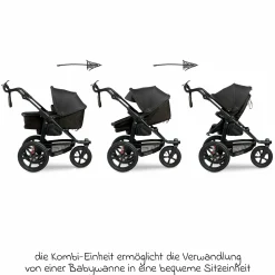 Kombi-Einheit (Wanne & Sitz) für Pro - Anthrazit - Kollektion 2024