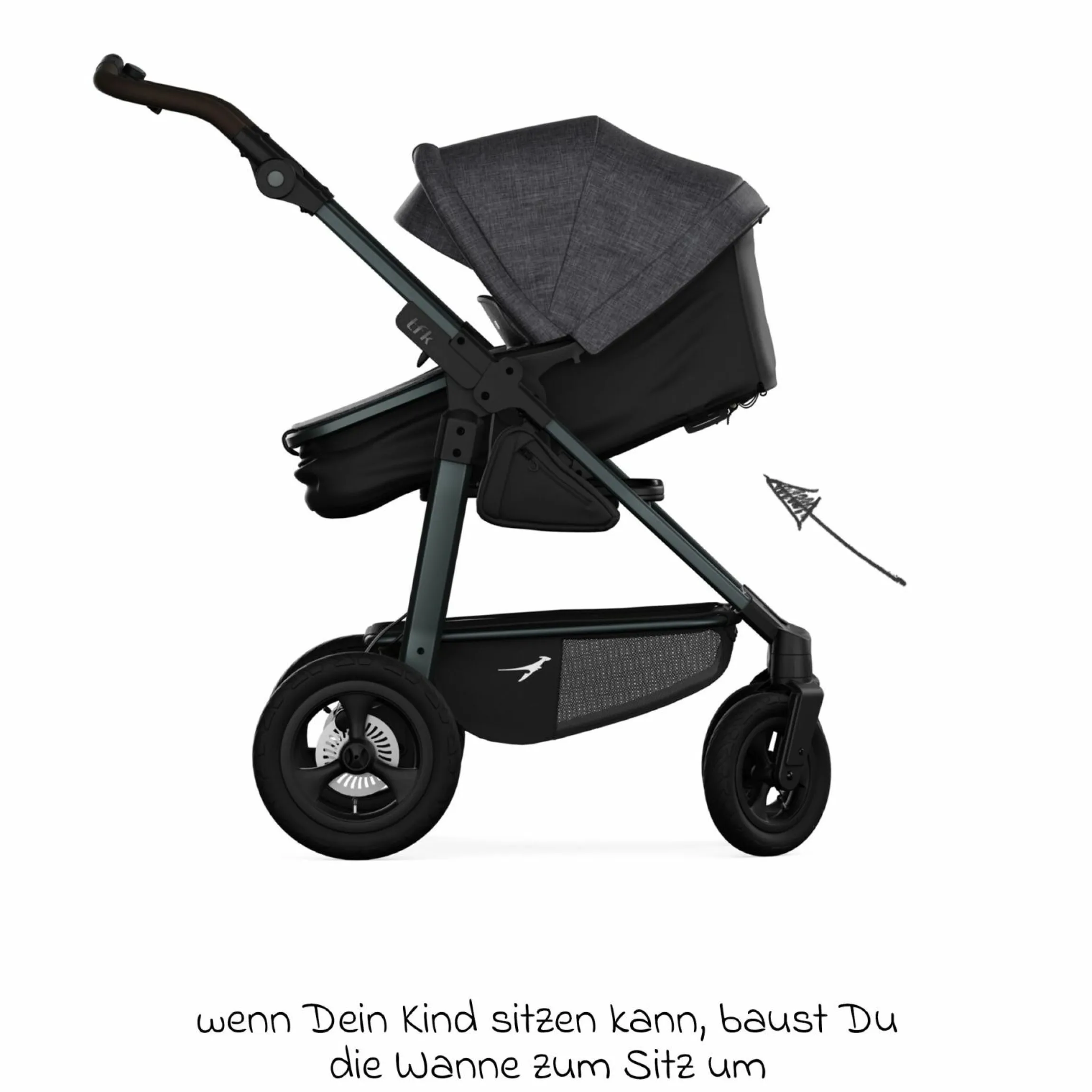 Kombi-Einheit (Wanne & Sitz) für Mono 3/4 & Pro - Premium Schwarz - Kollektion 2025
