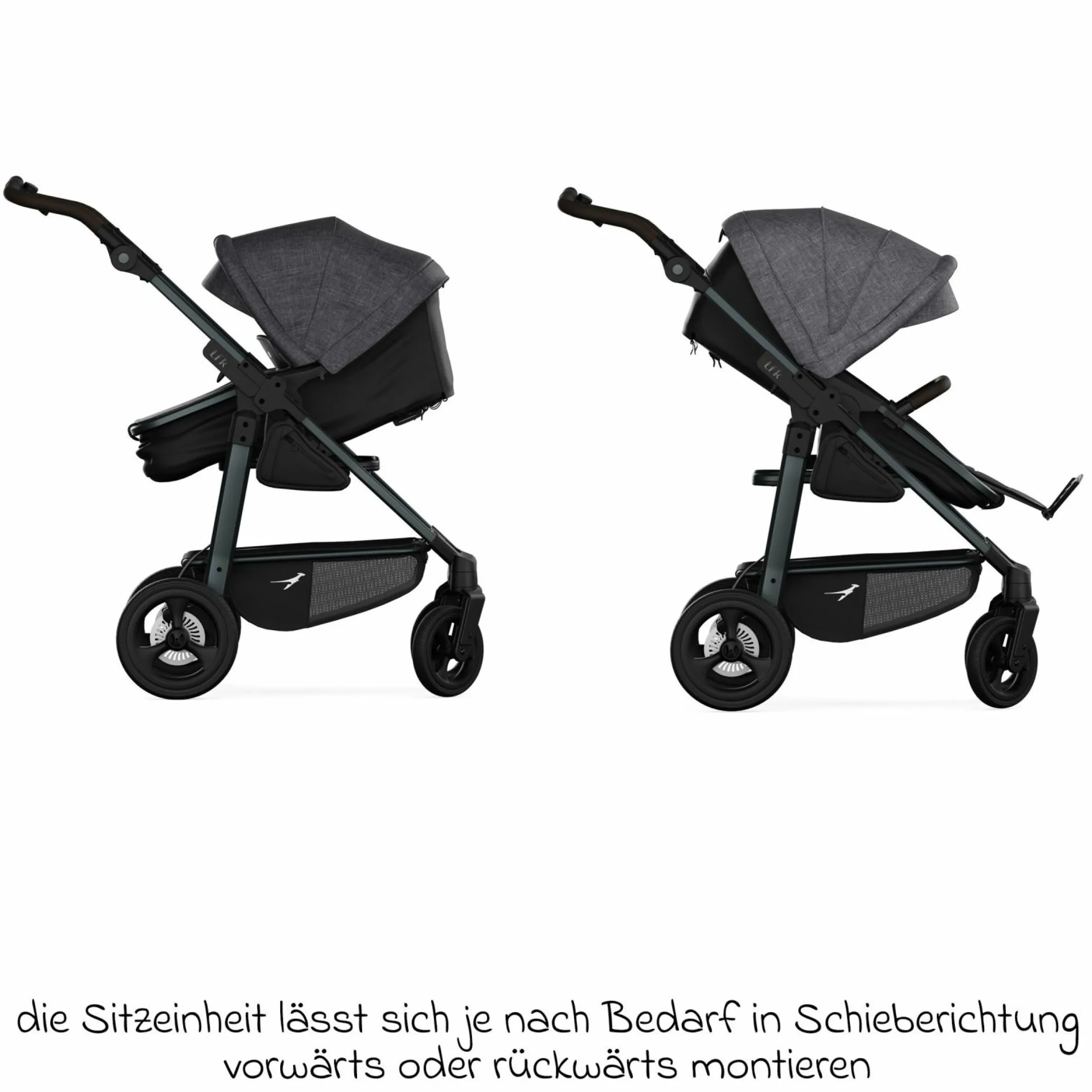 Kombi-Einheit (Wanne & Sitz) für Mono 3/4 & Pro - Premium Schwarz - Kollektion 2025