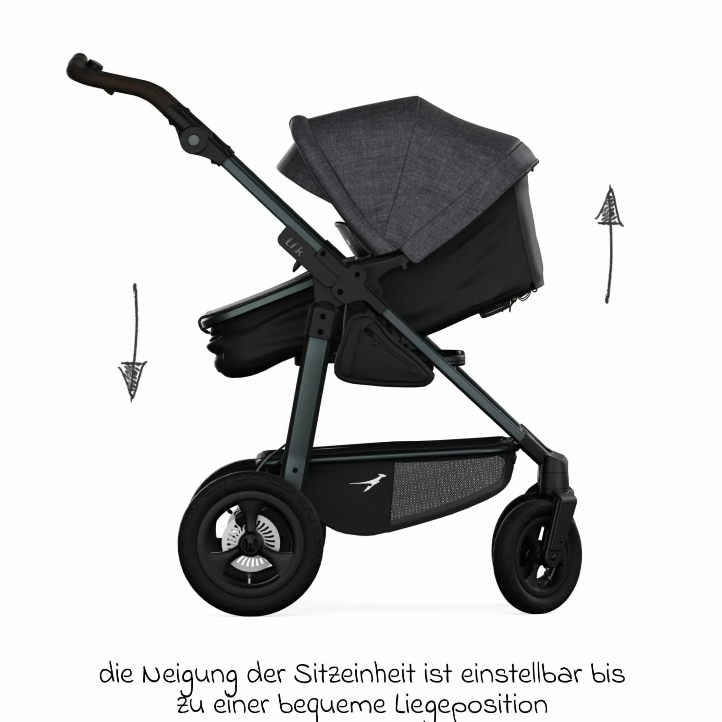 Kombi-Einheit (Wanne & Sitz) für Mono 3/4 & Pro - Premium Schwarz - Kollektion 2025