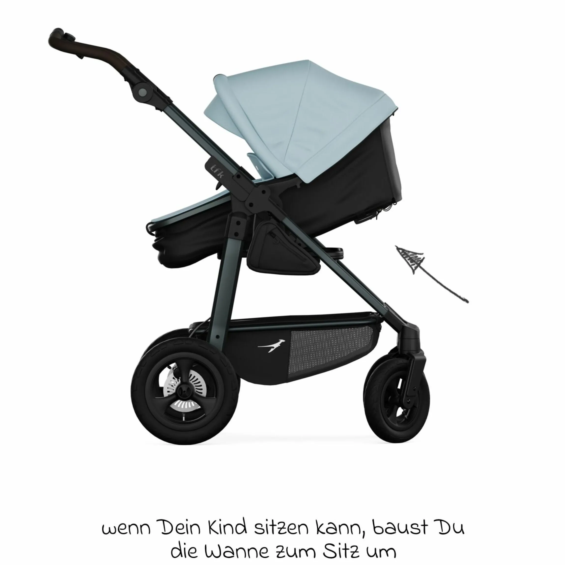 Kombi-Einheit (Wanne & Sitz) für Mono 3/4 & Pro - Blau - Kollektion 2025