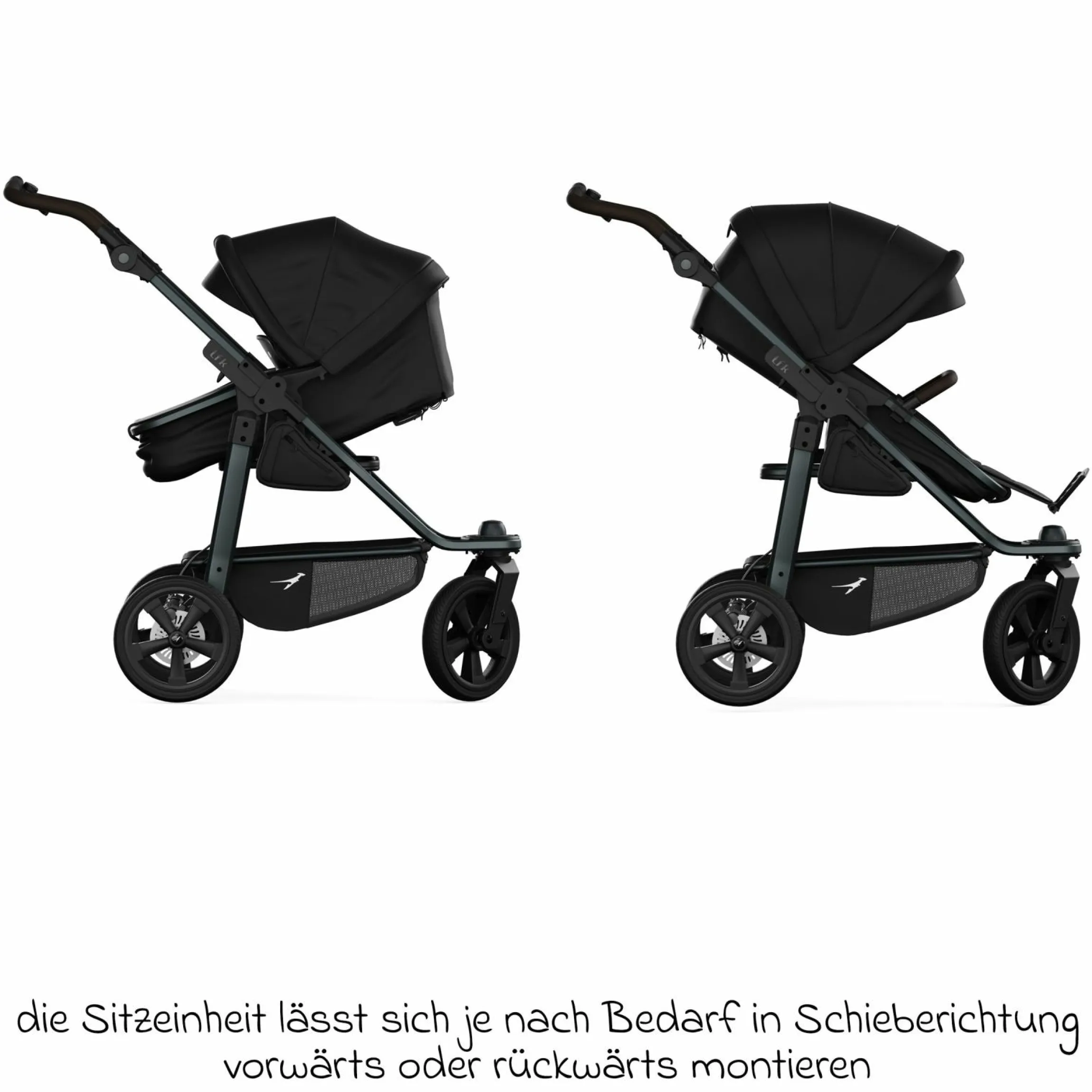 Kombi-Einheit (Wanne & Sitz) für Mono 3/4 & Pro - Schwarz - Kollektion 2025