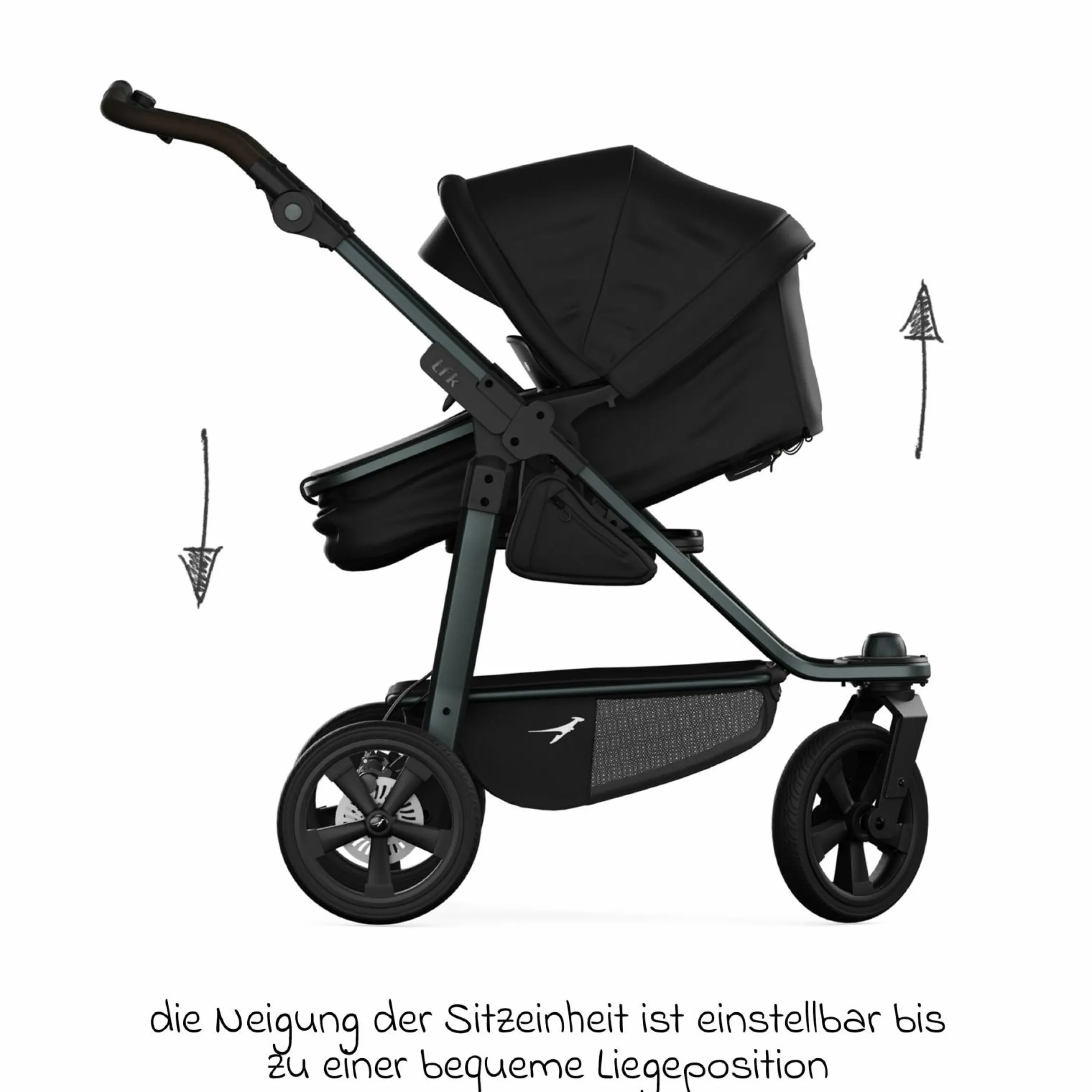 Kombi-Einheit (Wanne & Sitz) für Mono 3/4 & Pro - Schwarz - Kollektion 2025
