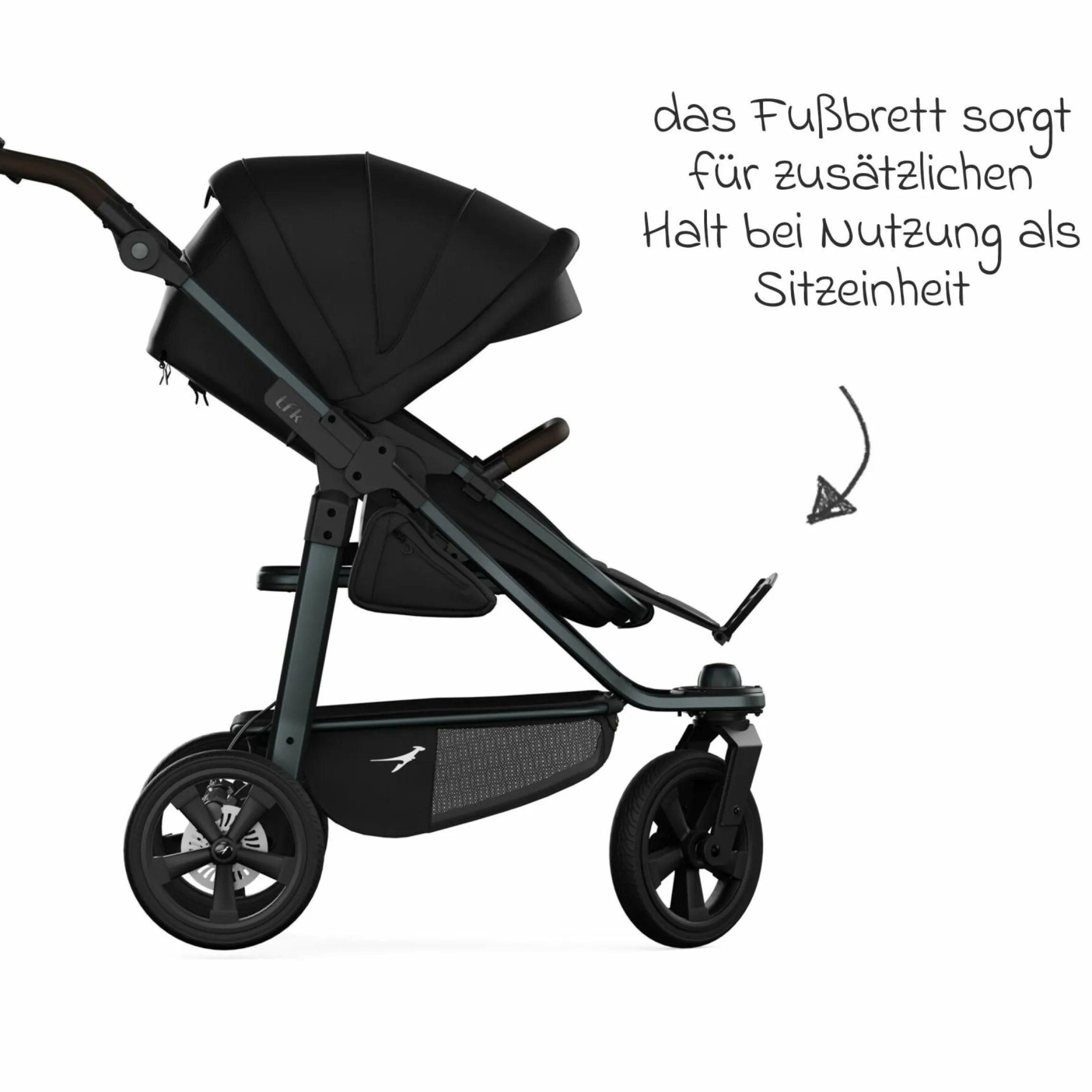 Kombi-Einheit (Wanne & Sitz) für Mono 3/4 & Pro - Schwarz - Kollektion 2025