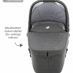 Kombi-Kinderwagen Chrome DLX Set inkl. Babywanne, Fußdecke, Adapter & Regenschutz - Foggy Gray