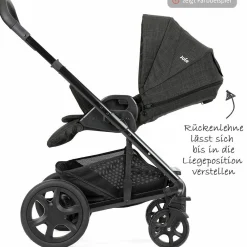 Kombi-Kinderwagen Chrome DLX Set inkl. Babywanne, Fußdecke, Adapter & Regenschutz - Foggy Gray