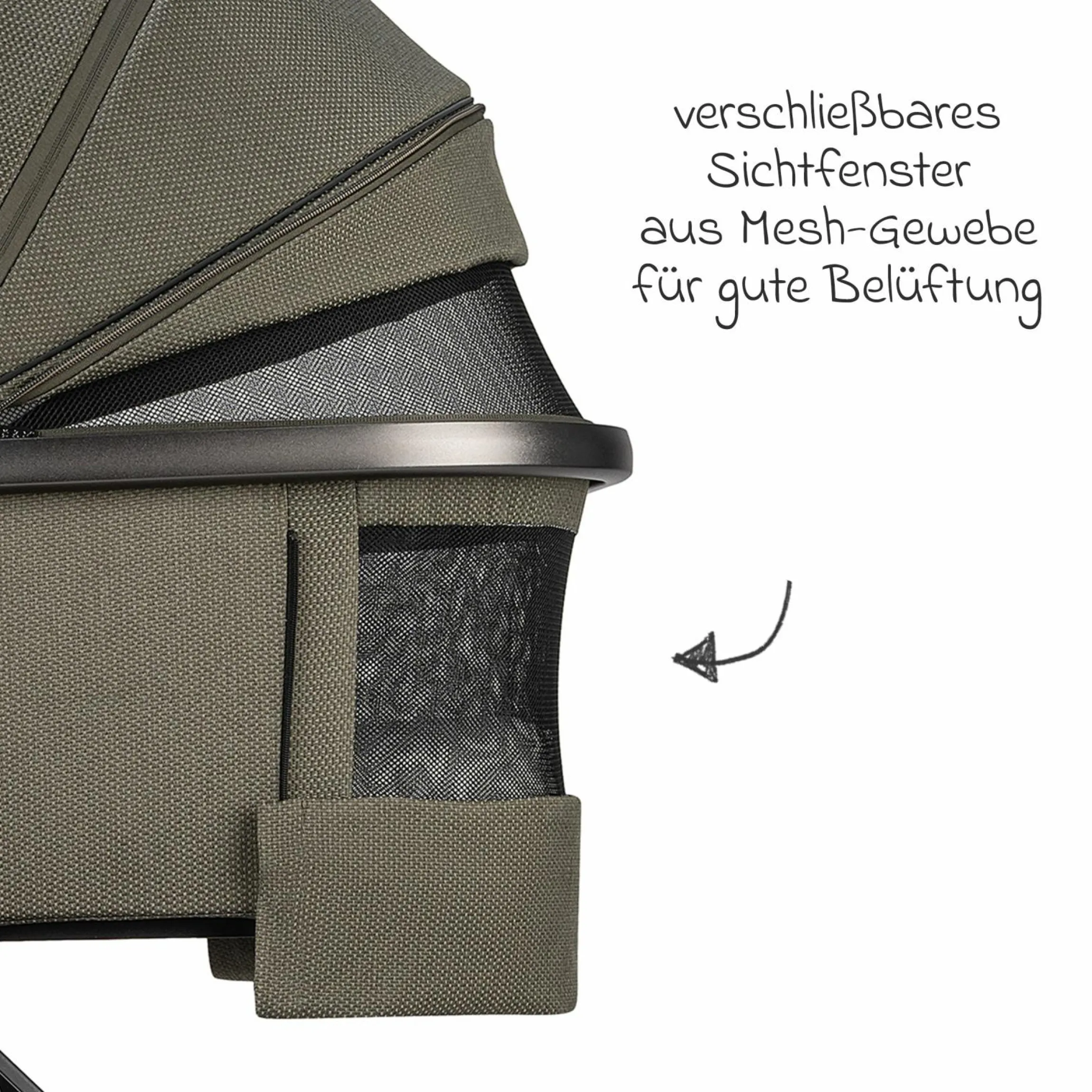 Kombi-Kinderwagen Juntos bis 22 kg belastbar mit Teleskopschieber, umsetzbare Sitzeinheit, Babywanne mit Matratze & Regenschutz - Teak - Kollektion 2025