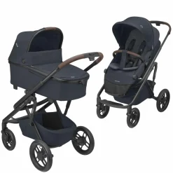 Kombi-Kinderwagen Lila XP Plus inkl. Babywanne, geräumiger XL Korb bis 10 kg, umsetzbare Sitzeinheit, bis 22kg - Essential Graphite - Kollektion 2025