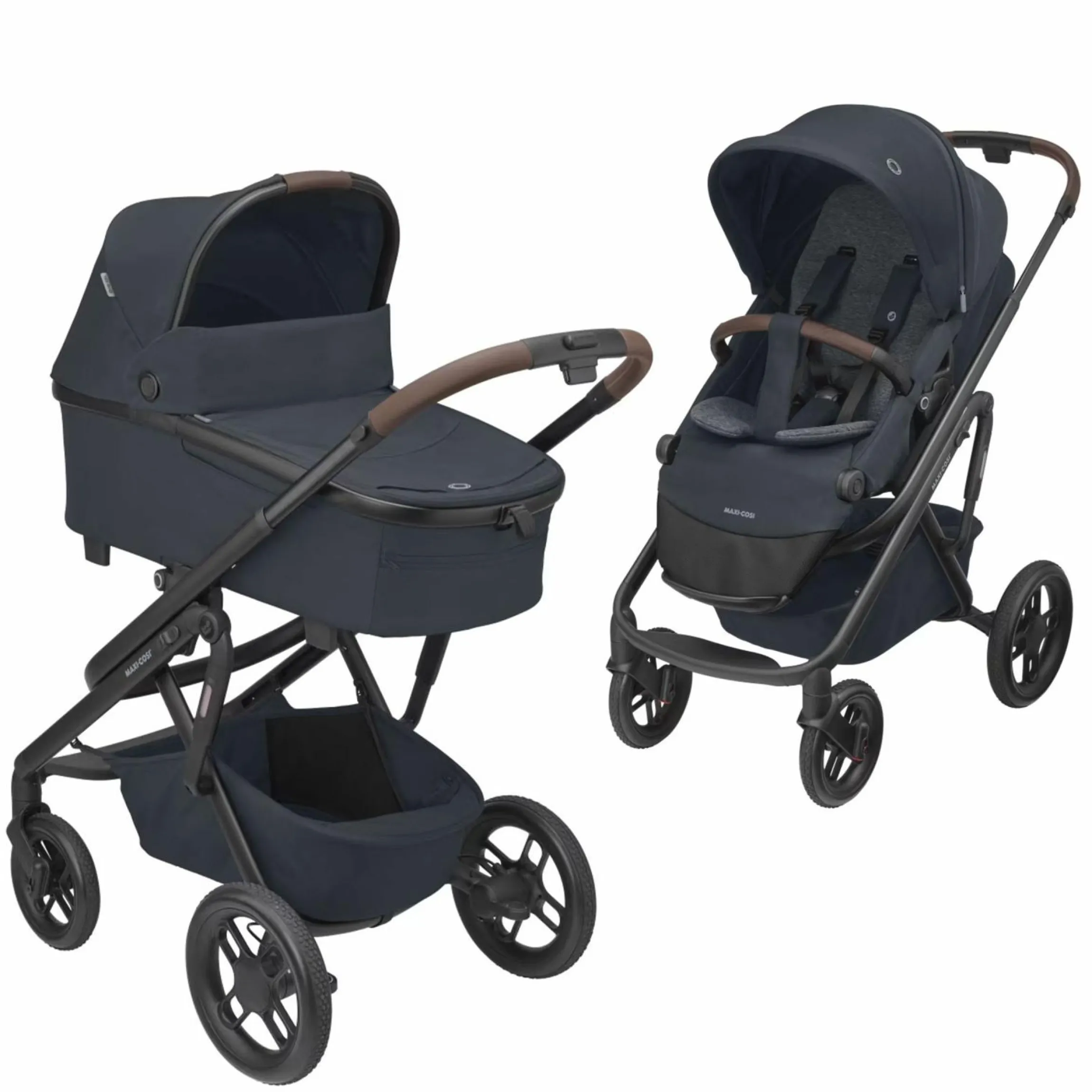 Kombi-Kinderwagen Lila XP Plus inkl. Babywanne, geräumiger XL Korb bis 10 kg, umsetzbare Sitzeinheit, bis 22kg - Essential Graphite - Kollektion 2025