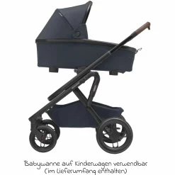 Kombi-Kinderwagen Lila XP Plus inkl. Babywanne, geräumiger XL Korb bis 10 kg, umsetzbare Sitzeinheit, bis 22kg - Essential Graphite - Kollektion 2025