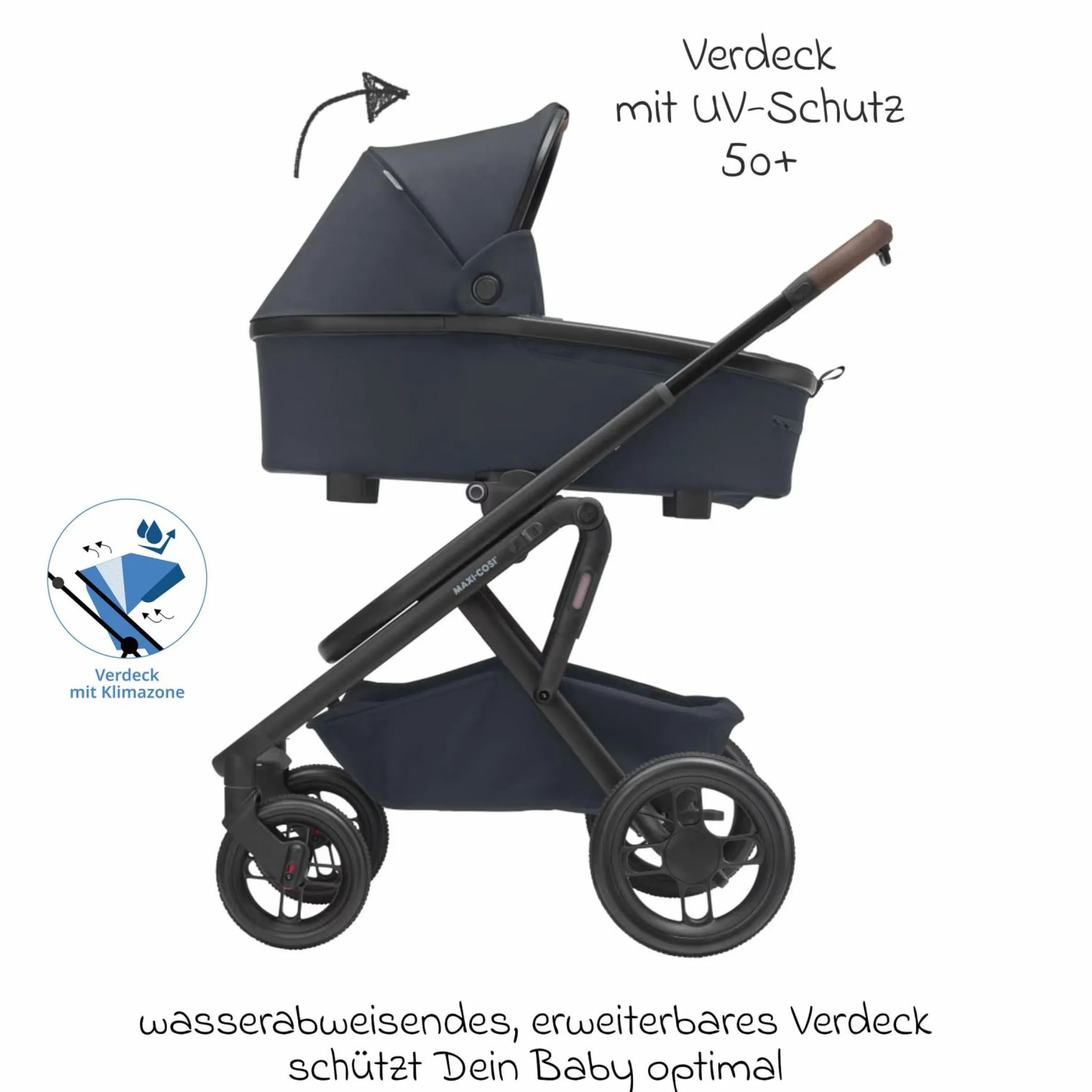 Kombi-Kinderwagen Lila XP Plus inkl. Babywanne, geräumiger XL Korb bis 10 kg, umsetzbare Sitzeinheit, bis 22kg - Essential Graphite - Kollektion 2025