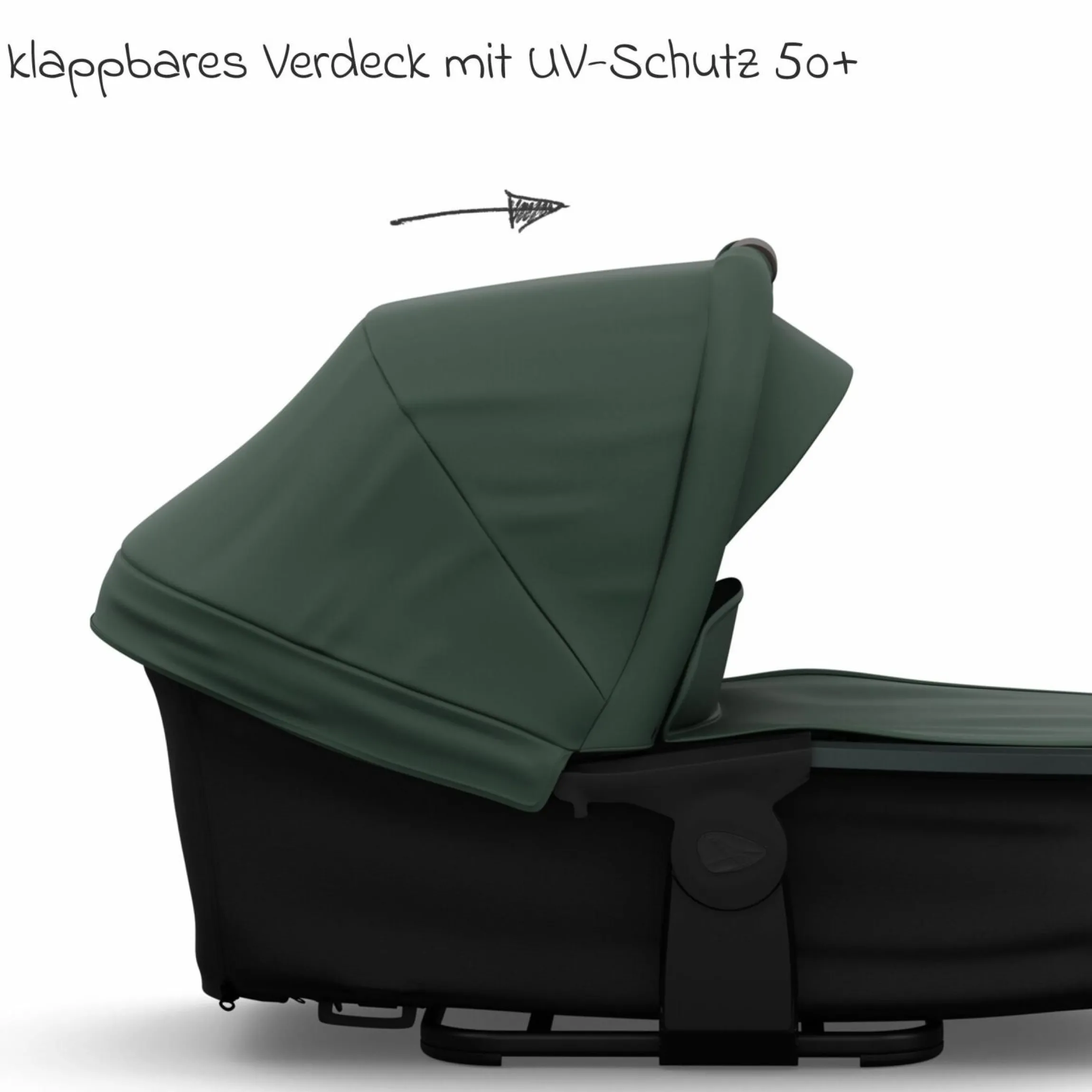 Kombi-Kinderwagen Mono 4 Luftreifen inkl. Kombi-Einheit (Babywanne+Sitz) mit Liegeposition & XXL Zubehörpaket - Olive