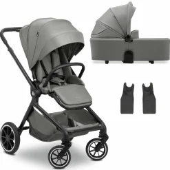 Kombi-Kinderwagen Move N Care Set - inkl. Babywanne und Sportsitz - Dark Grey