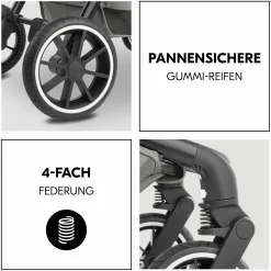 Kombi-Kinderwagen Move N Care Set - inkl. Babywanne und Sportsitz - Dark Grey