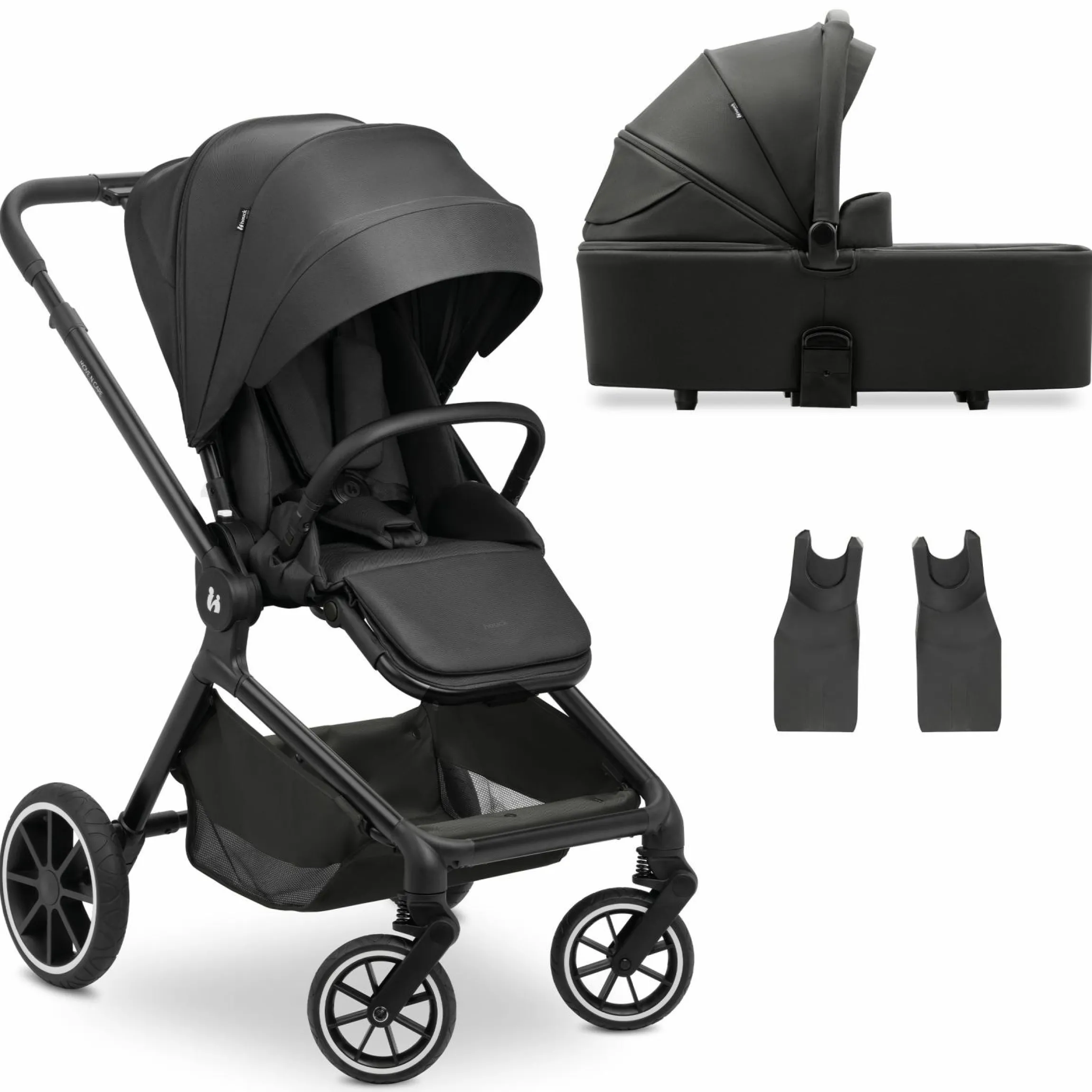Kombi-Kinderwagen Move N Care Set - inkl. Babywanne und Sportsitz - Black