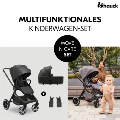 Kombi-Kinderwagen Move N Care Set - inkl. Babywanne und Sportsitz - Black