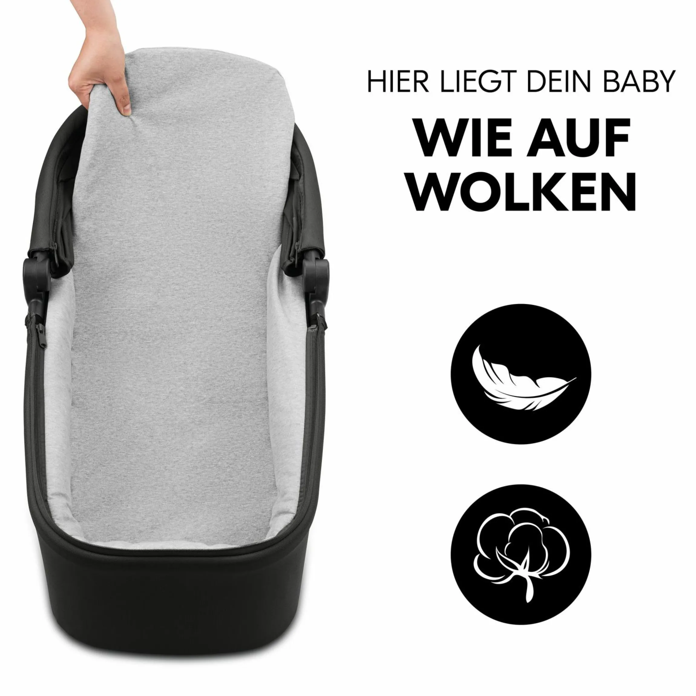 Kombi-Kinderwagen Move N Care Set - inkl. Babywanne und Sportsitz - Black
