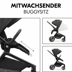 Kombi-Kinderwagen Move N Care Set - inkl. Babywanne und Sportsitz - Black