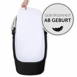 Kombi-Kinderwagen Move so Simply inkl. Babywanne, Sportsitz und XXL Zubehörpaket - Beige Neon