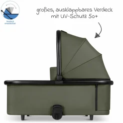 Kombi-Kinderwagen S Three bis 22 kg mit Babywanne, Sportsitz, Teleskopschieber & Adapter - Pure - Wheat