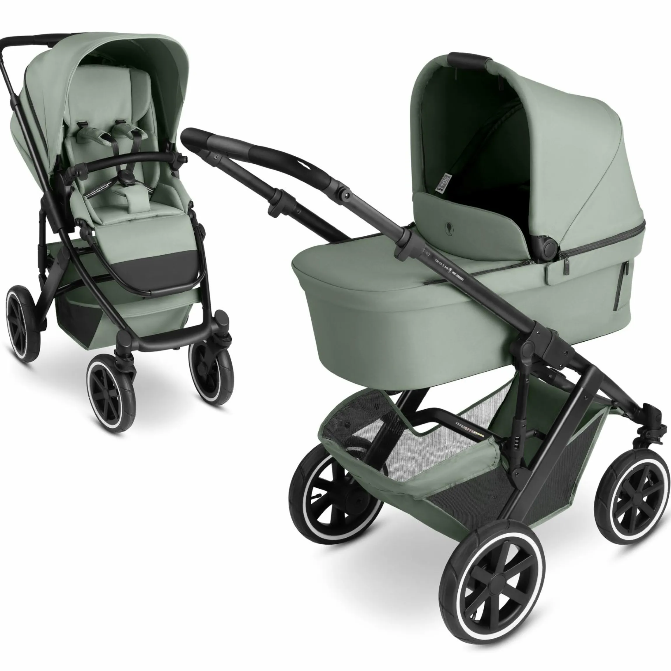Kombi-Kinderwagen Salsa 5 Air inkl. Babywanne & Sportsitz - Pine - Kollektion 2025
