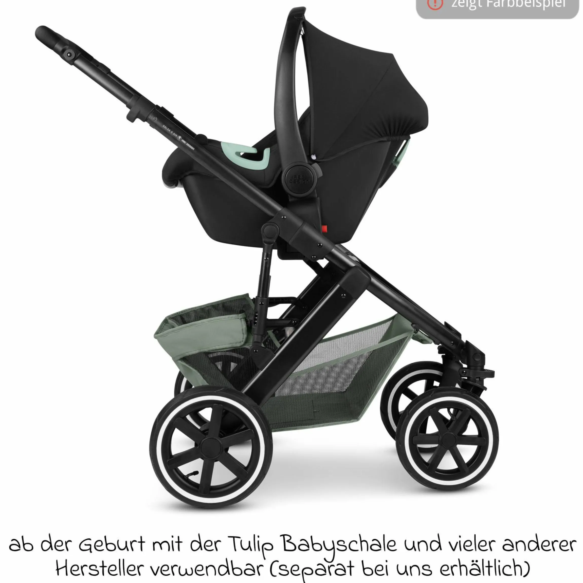 Kombi-Kinderwagen Salsa 5 Air inkl. Babywanne & Sportsitz - Dark Beige