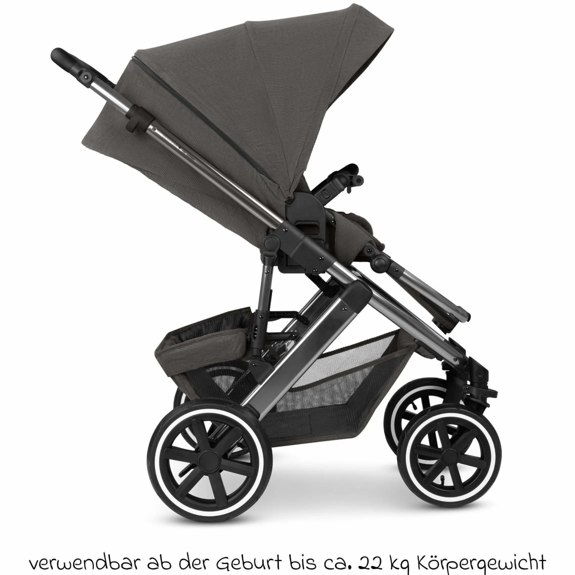 Kombi-Kinderwagen Salsa 5 Air inkl. Babywanne & Sportsitz mit XXL-Zubehörpaket - Almond - Kollektion 2025
