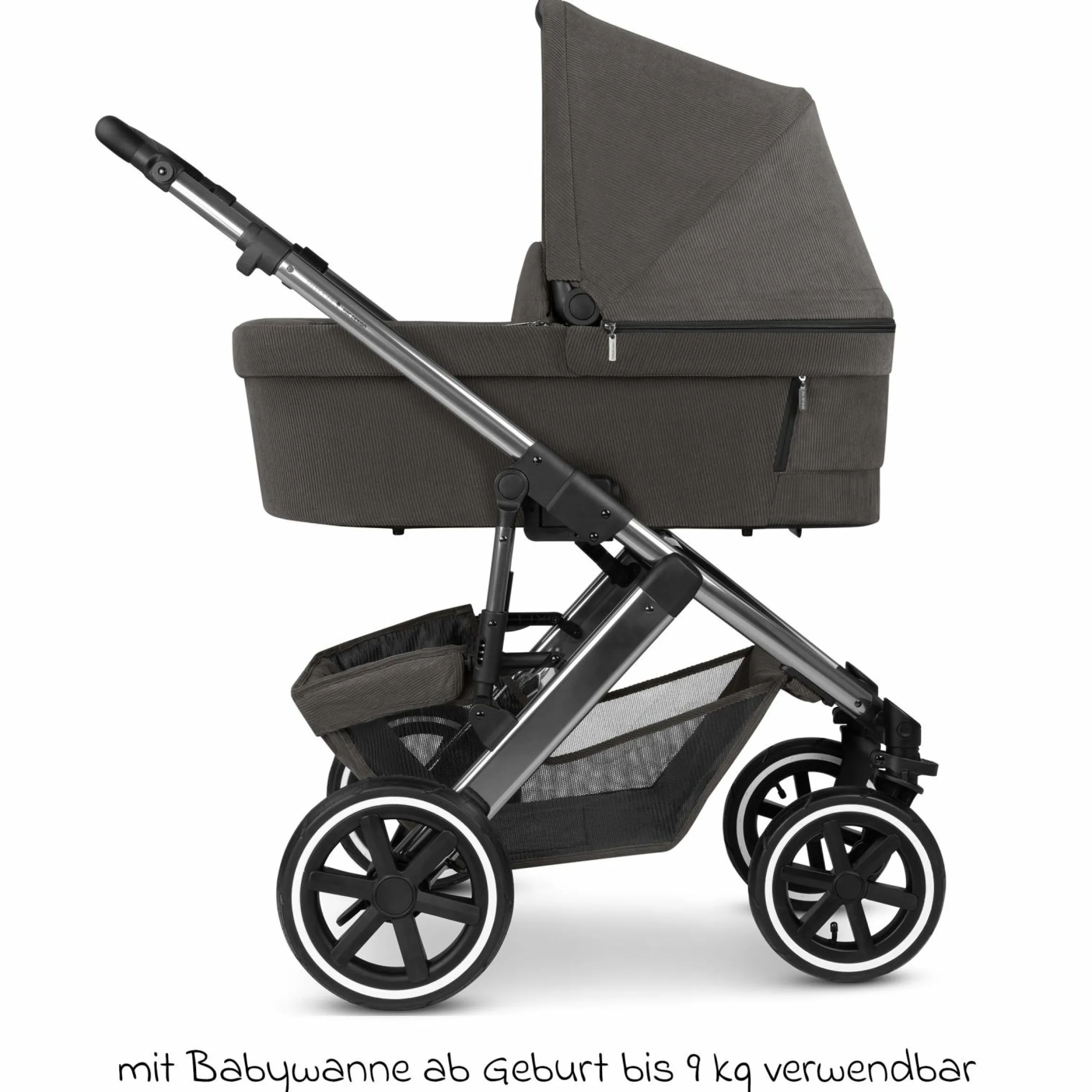 Kombi-Kinderwagen Salsa 5 Air inkl. Babywanne & Sportsitz mit XXL-Zubehörpaket - Almond - Kollektion 2025