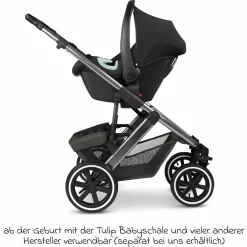 Kombi-Kinderwagen Salsa 5 Air inkl. Babywanne & Sportsitz mit XXL-Zubehörpaket - Almond - Kollektion 2025