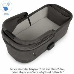 Kombi-Kinderwagen Salsa 5 Air inkl. Babywanne & Sportsitz mit XXL-Zubehörpaket - Almond - Kollektion 2025