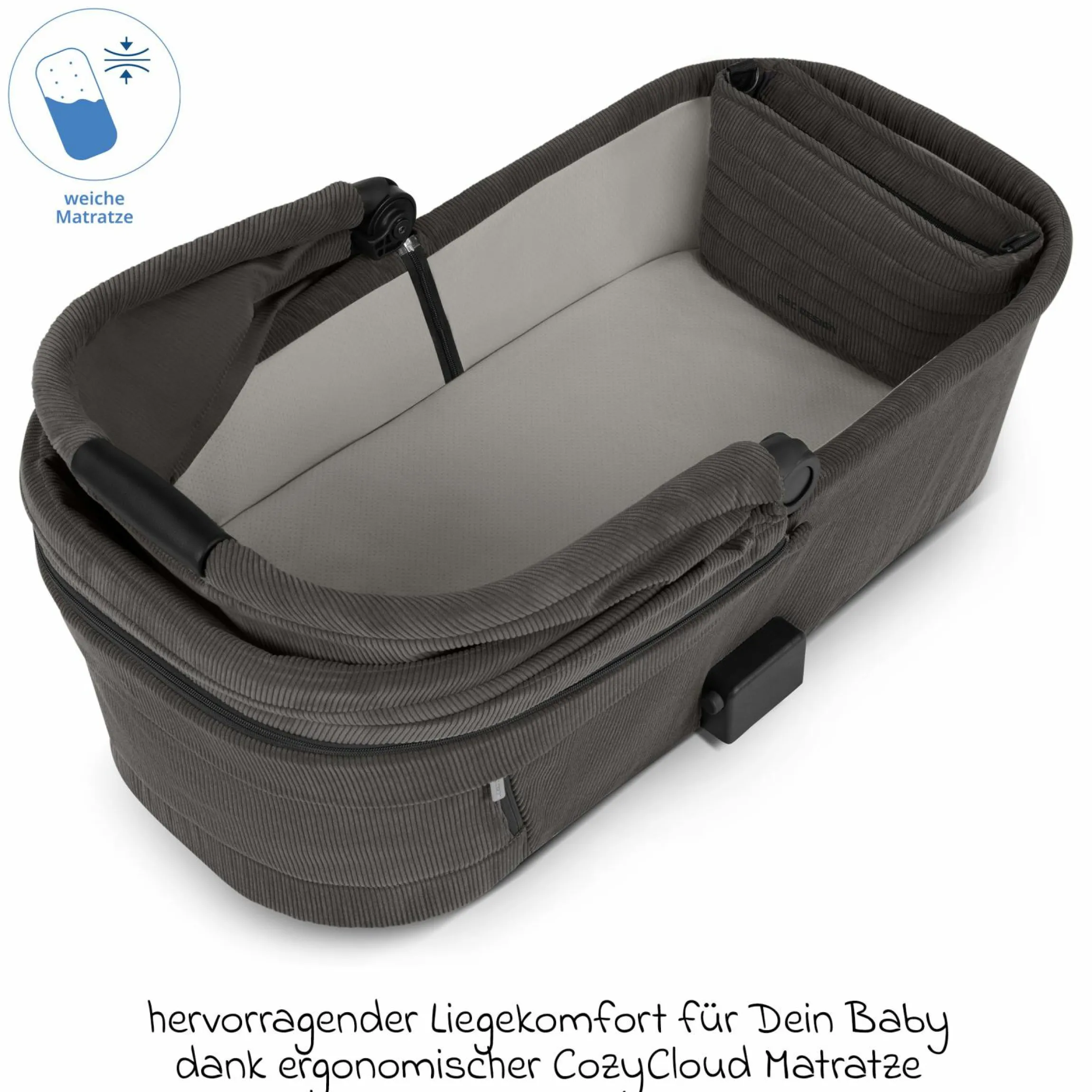 Kombi-Kinderwagen Salsa 5 Air inkl. Babywanne & Sportsitz mit XXL-Zubehörpaket - Almond - Kollektion 2025