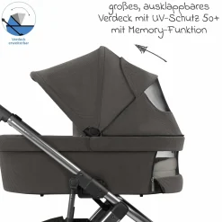 Kombi-Kinderwagen Salsa 5 Air inkl. Babywanne & Sportsitz mit XXL-Zubehörpaket - Almond - Kollektion 2025