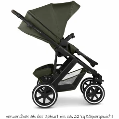 Kombi-Kinderwagen Salsa 5 Air inkl. Babywanne & Sportsitz mit XXL-Zubehörpaket - Pure - Avocado - Kollektion 2025