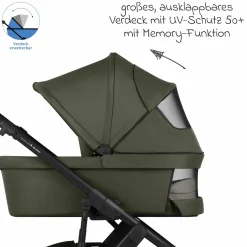 Kombi-Kinderwagen Salsa 5 Air inkl. Babywanne & Sportsitz mit XXL-Zubehörpaket - Pure - Avocado - Kollektion 2025