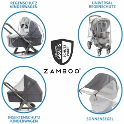 Kombi-Kinderwagen Salsa 5 Air inkl. Babywanne & Sportsitz mit XXL-Zubehörpaket - Pure - Coal - Kollektion 2025