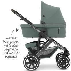 Kombi-Kinderwagen Salsa 4 Air - inkl. Babywanne & Sportsitz - Aloe - Kollektion 2024