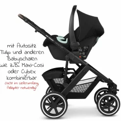 Kombi-Kinderwagen Salsa 4 Air - inkl. Babywanne & Sportsitz - Pure Edition - Berry - Kollektion 2024