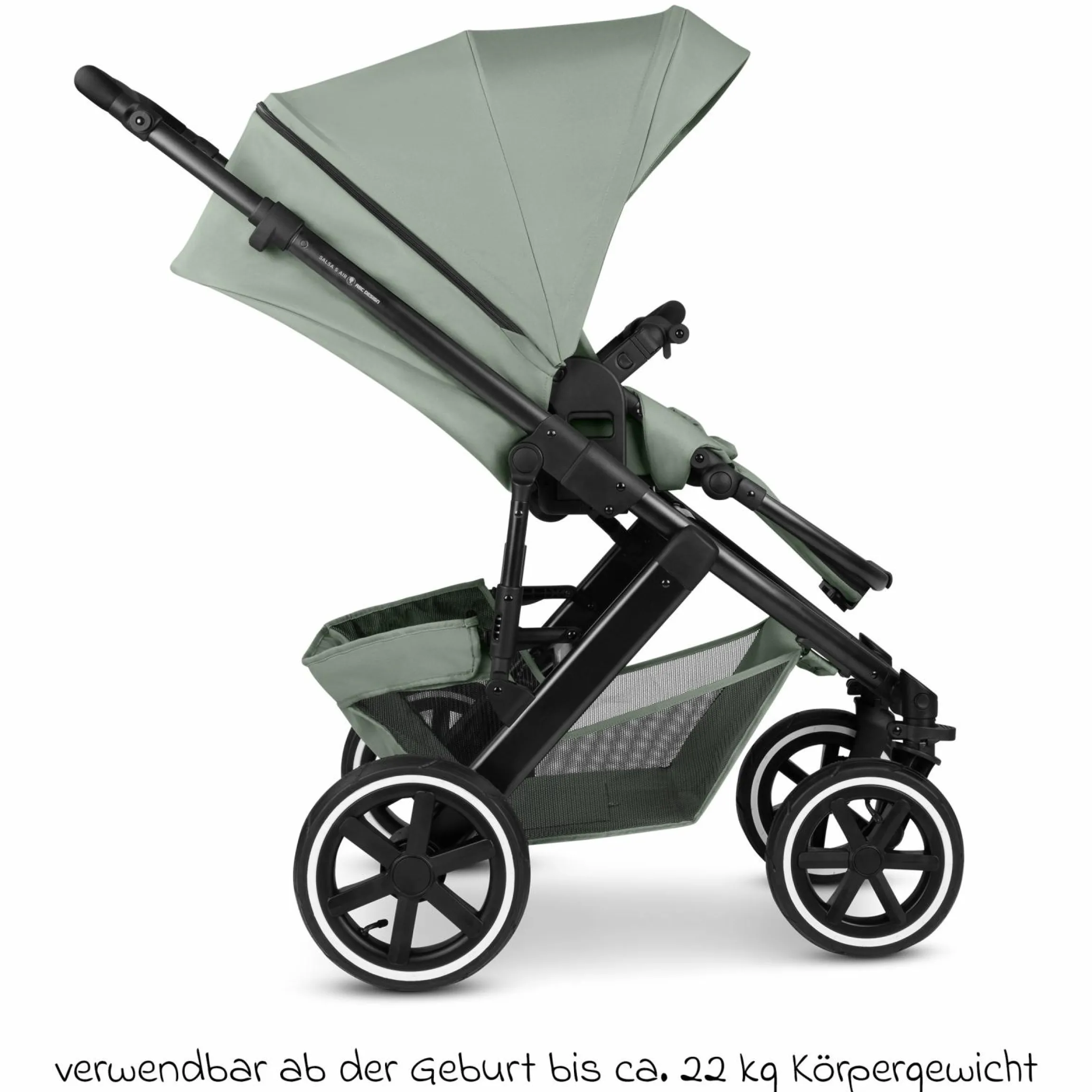 Kombi-Kinderwagen Salsa 5 Air inkl. Babywanne & Sportsitz mit XXL-Zubehörpaket - Pine - Kollektion 2025