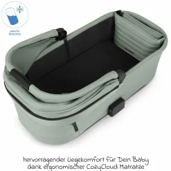 Kombi-Kinderwagen Salsa 5 Air inkl. Babywanne & Sportsitz mit XXL-Zubehörpaket - Pine - Kollektion 2025